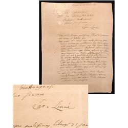 Important Linneaus ALS With Significant Botanic Interest