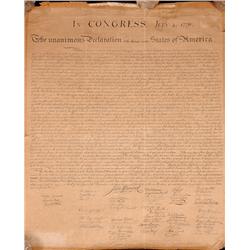 Declaration of Independence - Peter Force Rice Paper Copy