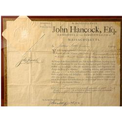 Hancock, John - DS As Governor of Mass.