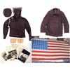 Image 1 : U.S.S. Enterprise - Original Flag Flown on Ship, Sailor's Uniform & Papers