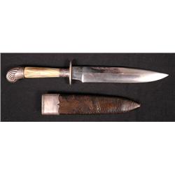 English-American Silver Mounted Belt Knife