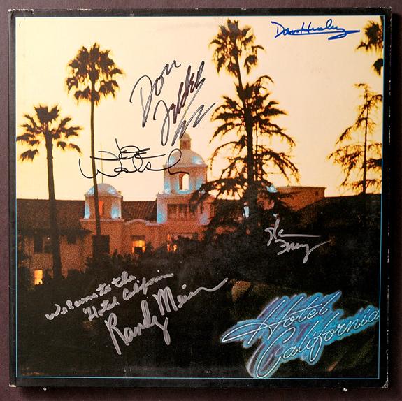 Eagles Hotel California Album Cover Signed