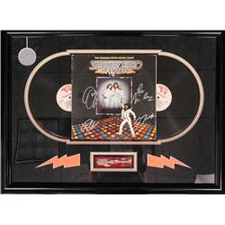 Saturday Night Fever Allbum Cover Signed by Travolta & Bee Gees