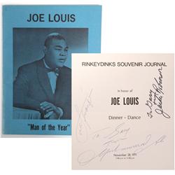 Program Signed by Joe Louis, Muhammad Ali, Joe Frazier, & Jackie Robinson