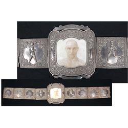 1891 Silver Boxing Belt Presented to Billy Plimmer - Bantamweight World Champion