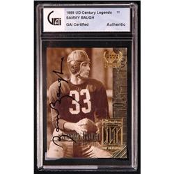 Sammy Baugh Signed Football Card