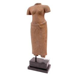 Khmer Uma - Cambodian Sandstone Female Deity