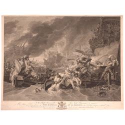 W. Woollett, After A Painting By Benjamin West. The Battle at La Hogue