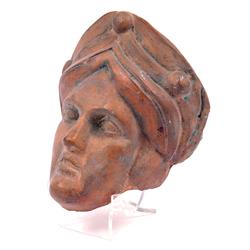 Roman Red Terracotta Mask, c. 4th Century A.D.
