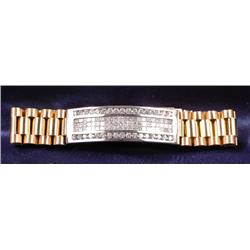 Diamond, 18K Yellow & White Gold Bracelet