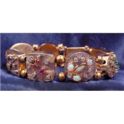 Victorian Style, 14K Yellow Gold Slide Bracelet