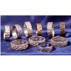 Image 1 : Collection of 10 Sterling Silver Band Rings