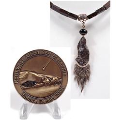 IRON AND STONY METEORITE NECKLACE