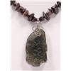 Image 1 : METEORITE JEWELRY STONY METEORITE AND MOLDAVITE