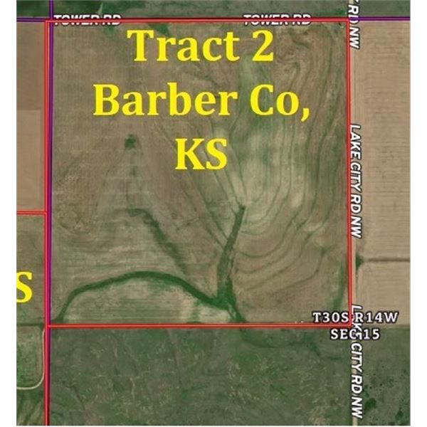 Tract 2 - 159+/- Acres of Dryland - Barber Co, KS