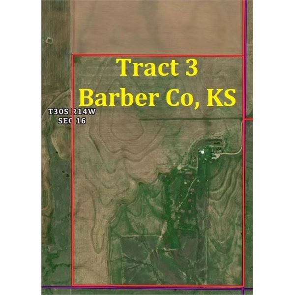 Tract 3 - 216+/- Acres of Dryland, Native Gras and old Homestead