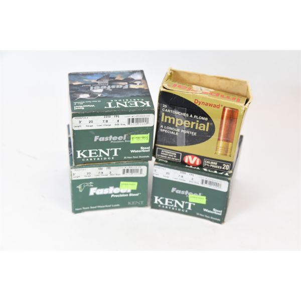 75 Rounds 20 Gauge Shotgun Shells Kent Fast Steel 3