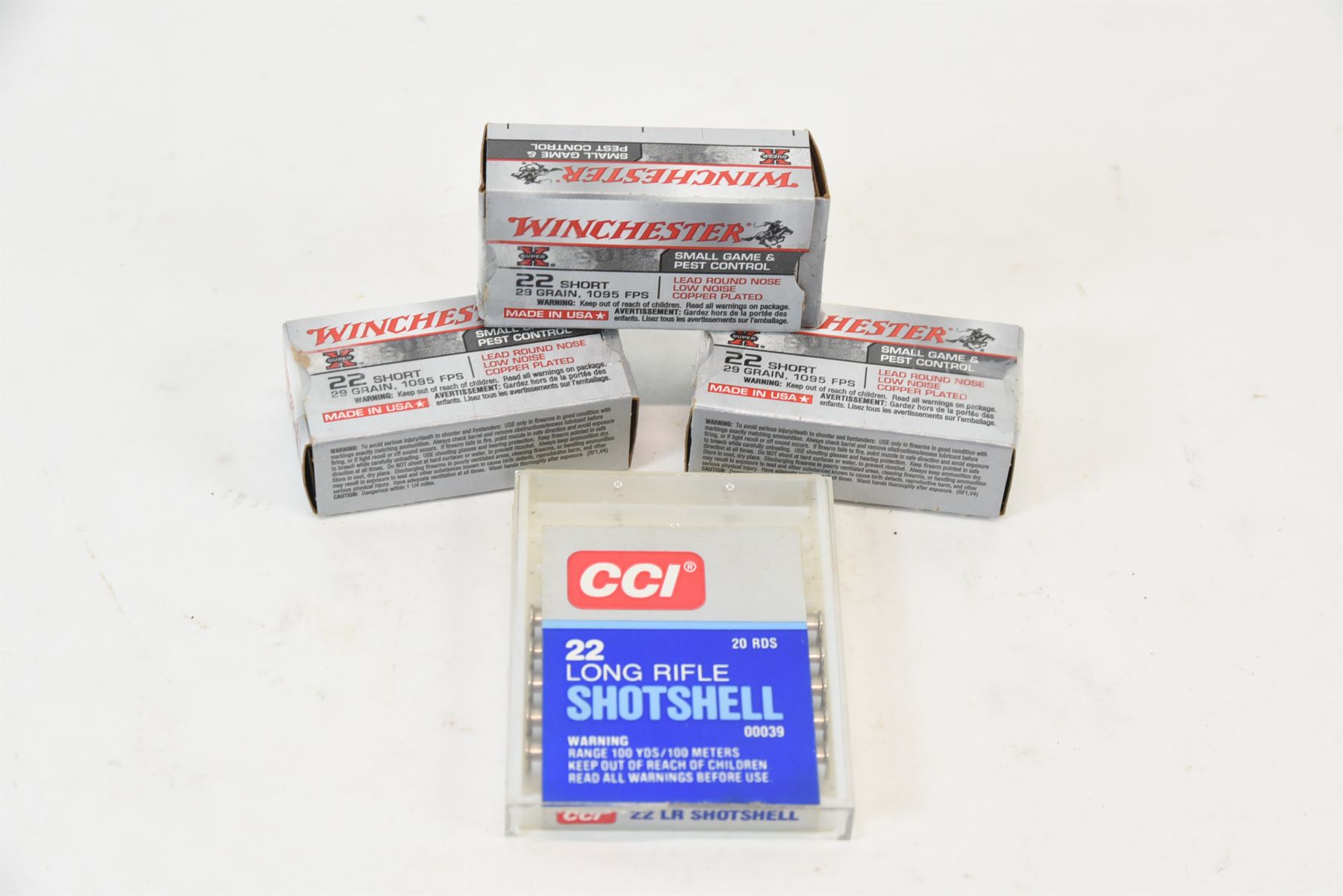 150 Rounds Winchester .22LR & 10 rounds CIL .22LR Shot Shells
