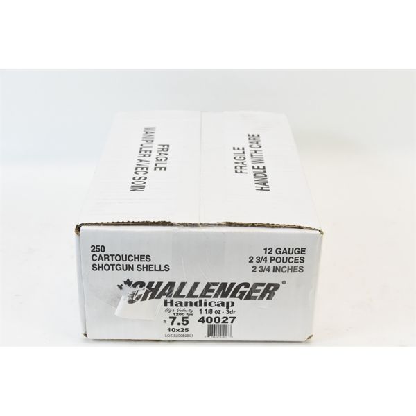 250 Rounds Unopened Case Challenger Shotgun Shells 12 Gauge 2-3/4