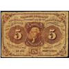 Image 1 : July 17, 1862 First Issue Five Cents Fractional Currency Note