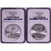 Image 1 : Lot of 2008-2009 $1 American Silver Eagle Coins NGC MS69 Early Releases