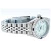 Image 3 : Rolex Ladies Stainless Steel Diamond & Sapphire Oyster Perpetual Datejust Wristwatch