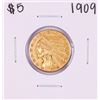 Image 1 : 1909 $5 Indian Head Half Eagle Gold Coin