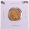 Image 1 : 1892 $5 Liberty Head Half Eagle Gold Coin