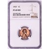 Image 1 : 1957 Proof Lincoln Wheat Cent Coin NGC PF69RD