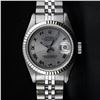 Image 1 : Rolex Ladies Stainless Steel Slate Grey Roman Oyster Perpetual Datejust