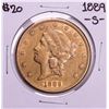 Image 1 : 1889-S $20 Liberty Head Double Eagle Gold Coin