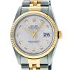 Image 1 : Rolex Mens Two Tone Silver Diamond Oyster Perpetual Datejust Wriswatch