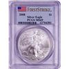 Image 1 : 2008 $1 American Silver Eagle Coin PCGS MS69 First Strike