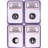 Image 1 : Lot of (4) 2000-S Proof Silver State Quarter Coins NGC PF69 Ultra Cameo