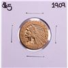 Image 1 : 1909 $5 Indian Head Half Eagle Gold Coin