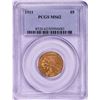 Image 1 : 1911 $5 Indian Head Half Eagle Gold Coin PCGS MS62