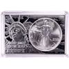 Image 1 : 1991 $1 American Silver Eagle Coin & 2oz Silver Bar Set