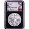 Image 1 : 2020-W $1 Burnished American Silver Eagle Coin NGC MS70 Mercanti Signature