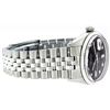 Image 8 : Rolex Mens Stainless Black Diamond Datejust Wristwatch Oyster Perpetual