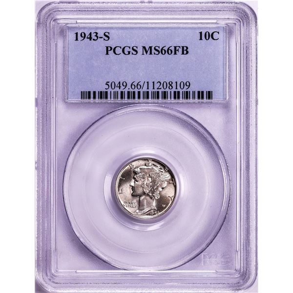 1943-S Mercury Dime Coin PCGS MS66FB