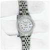 Image 3 : Rolex Stainless Steel White Roman Diamond Oyster Perpetual Datejust Wristwatch