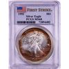 Image 1 : 1992 $1 American Silver Eagle Coin PCGS MS68 First Strike Nice Toning