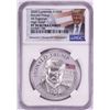 Image 1 : 2020 Cameroon 1000 Francs High Relief Donald Trump Silver Coin NGC PF70 Ultra Cameo