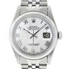 Image 1 : Rolex Mens Stainless Steel Mother Of Pearl Roman Datejust Wriswatch Datejust
