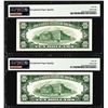 Image 2 : Lot of (2) Consecutive 1950 $10 Federal Reserve Notes STL PMG Gem Uncirculated 66EPQ