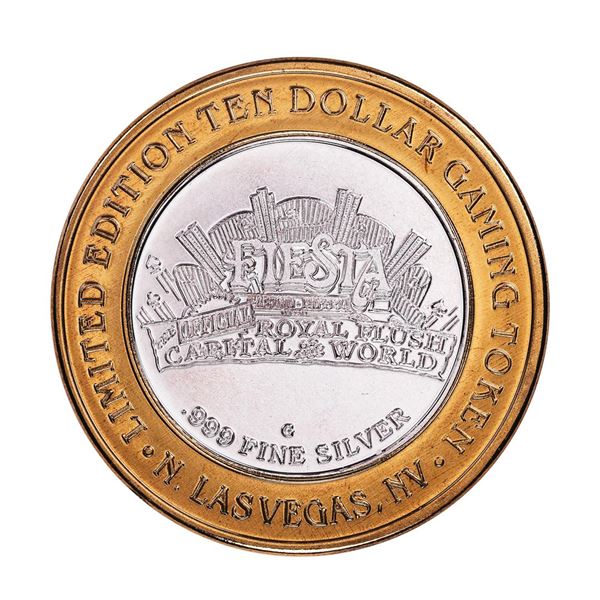 .999 Silver Fiesta Casino and Hotel $10 Casino Limited Edition Gaming Token
