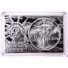 Image 1 : 1988 $1 American Silver Eagle Coin & 2oz Silver Bar Set