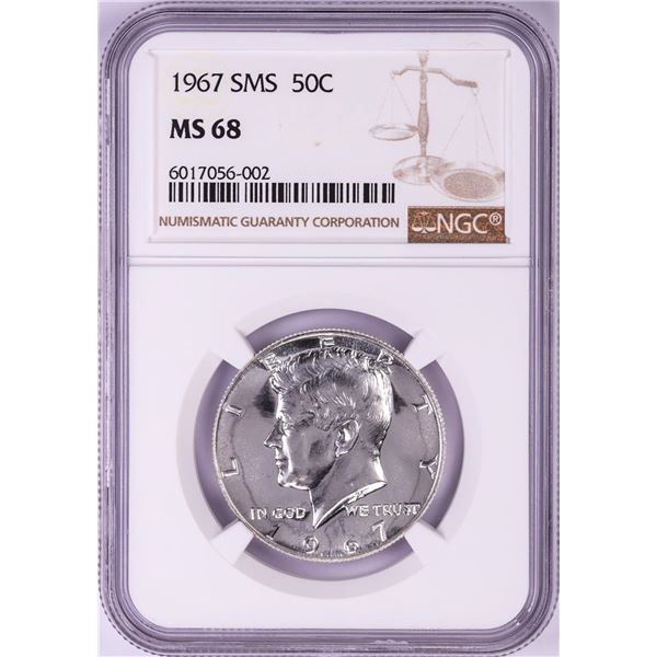 1967 SMS Kennedy Half Dollar Coin NGC MS68