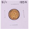 Image 1 : 1854 $2 1/2 Liberty Head Quarter Eagle Gold Coin