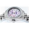 Image 8 : Rolex Ladies Stainless Steel MOP Diamond Oyster Perpetual Datejust Wristwatch